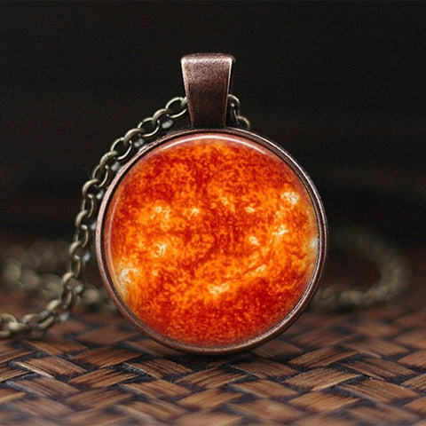 Charming Nebula Necklace Galaxy Space Glass Cabochon Pendant Solar System Jewelry Space Universe Necklace Milky Way Jewelry