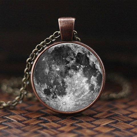 Charming Nebula Necklace Galaxy Space Glass Cabochon Pendant Solar System Jewelry Space Universe Necklace Milky Way Jewelry