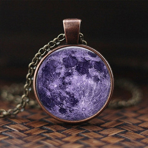 Charming Nebula Necklace Galaxy Space Glass Cabochon Pendant Solar System Jewelry Space Universe Necklace Milky Way Jewelry