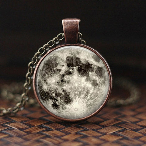 Charming Nebula Necklace Galaxy Space Glass Cabochon Pendant Solar System Jewelry Space Universe Necklace Milky Way Jewelry