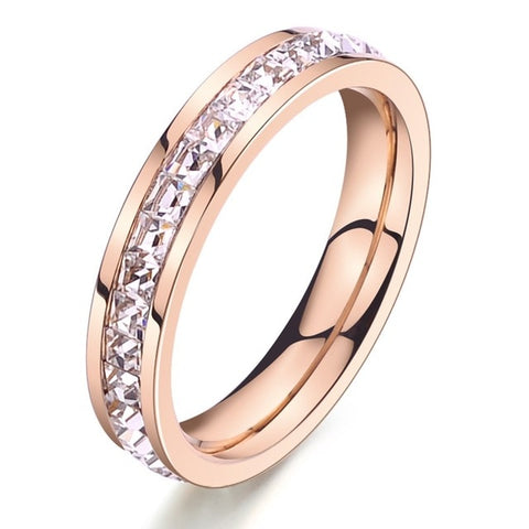 KNOCK  Girls Geometric Ring  Filled & Rose Gold Ring Promise Wedding Engagement Rings For Women Best Gifts