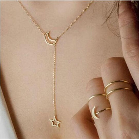 Hottest Fashion Casual Personality Circle Lariat Pendant Gold Color Necklace High Quality Simple Choker Necklaces Women