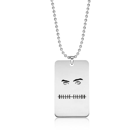 Billie Eilish Pendant Necklace Round Strand Chain Stainless Steel Necklace Fans Gifts Collares Mujer gargantilha Collier femme