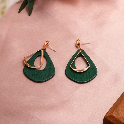 New Fashion Round Dangle Drop Korean Earrings For Women Geometric Round Heart Gold Earring Wedding 2019 double eleven Jewelry