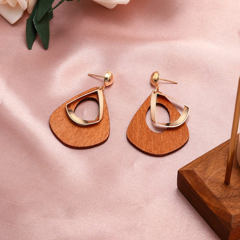 New Fashion Round Dangle Drop Korean Earrings For Women Geometric Round Heart Gold Earring Wedding 2019 double eleven Jewelry