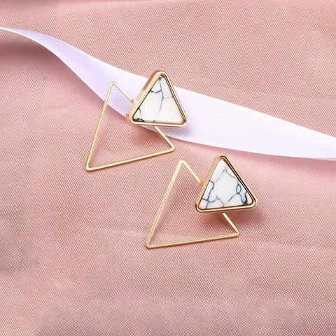 New Fashion Round Dangle Drop Korean Earrings For Women Geometric Round Heart Gold Earring Wedding 2019 double eleven Jewelry