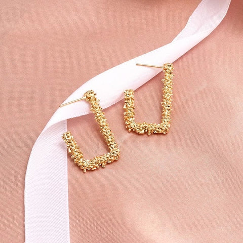 New Fashion Round Dangle Drop Korean Earrings For Women Geometric Round Heart Gold Earring Wedding 2019 double eleven Jewelry