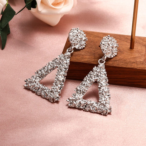 New Fashion Round Dangle Drop Korean Earrings For Women Geometric Round Heart Gold Earring Wedding 2019 double eleven Jewelry