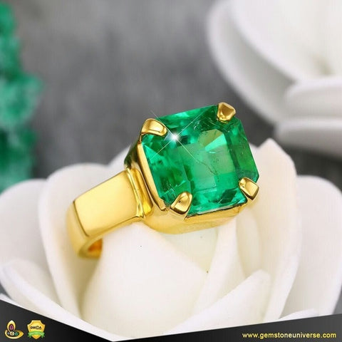 Large Green Stone Ring For Women Wedding Gift Luxury Jewelry Silver Color Cubic Zirconia Ring Bague Femme Anillos Mujer Z5X873