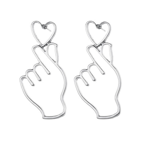 Design New Fashion Hollow Face/Hand Shape Statement Drop Earrings For Women Jewelry Abstract Art Dangle Earring Wholesale