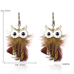 Women Tassel Dangle Long Earrings For Women Owl Leaf Feather earrings Jewelry Earrings Bride Jewelry