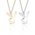 Trendy Rabbit Necklace Women Gold Silver Metal Bunny Head Charm Pendant Necklaces Fashion Animal Jewelry Dropshipping Collares