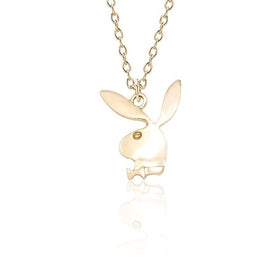 Trendy Rabbit Necklace Women Gold Silver Metal Bunny Head Charm Pendant Necklaces Fashion Animal Jewelry Dropshipping Collares