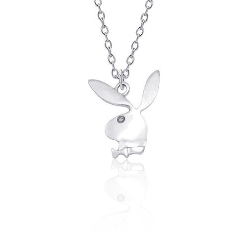 Trendy Rabbit Necklace Women Gold Silver Metal Bunny Head Charm Pendant Necklaces Fashion Animal Jewelry Dropshipping Collares