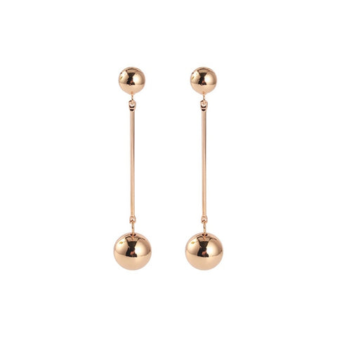 Fashion Long Earrings 2018 Ball Geometric Earrings for Women Hanging Dangle Earrings Drop Gold Earrings Modern Oorbellen Jewelry